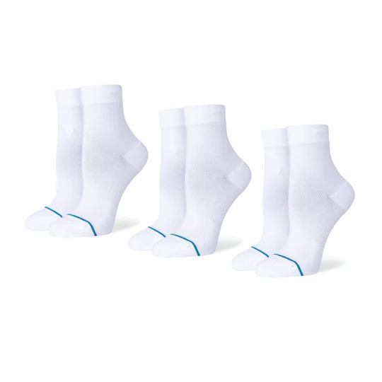 BAS STANCE LOWRIDER QUARTER 3PK POUR FEMME - BLANC