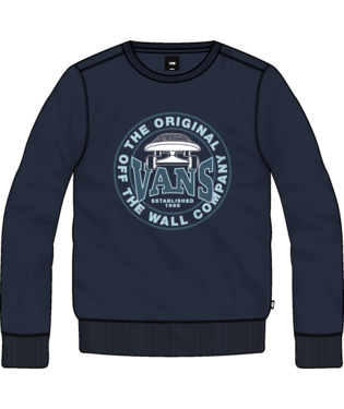 COTON OUATÉ VANS JUNIOR OFF THE WALL COMPANY CREWNECK - DRESS BLUE