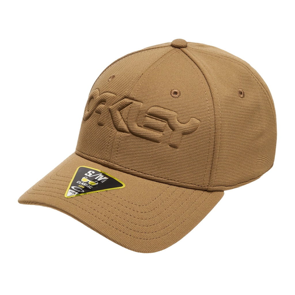 OAKLEY 6 PANEL STRETCH EMBOSSED HAT - COYOTE