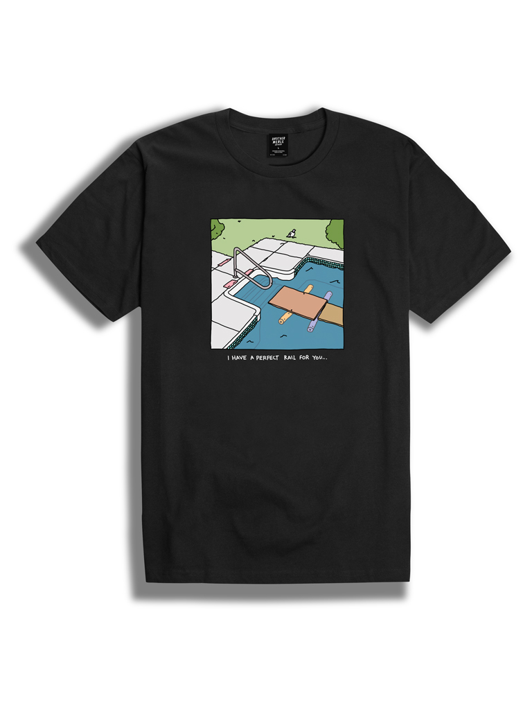 T-SHIRT BROTHER MERLE PERFECT POOL RAIL - NOIR
