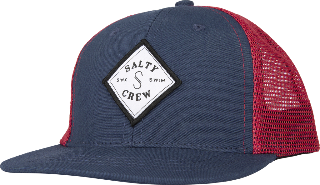 SALTY CREW SEALINE BOYS RETRO TRUCKER HAT - NAVY/RED