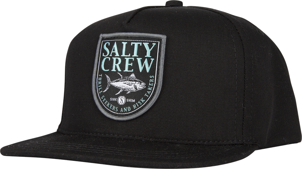 SALTY CREW CURRENT BOYS 5 PANEL HAT - BLACK