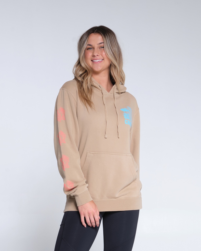 SALTY CREW WOMEN'S KELP FOREST BOYFRIEND HOODY - SANDSTONE