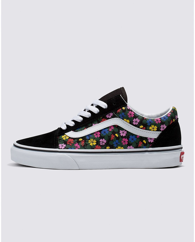 Soulier Vans Old Skool - Floral Black/White