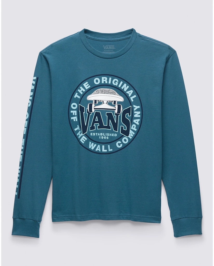 VANS BOYS LONG SLEEVE OFF THE WALL COMPANY - TEAL