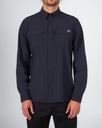 CHEMISE SALTY CREW CHARTER LONG SLEEVE TECH - NOIR