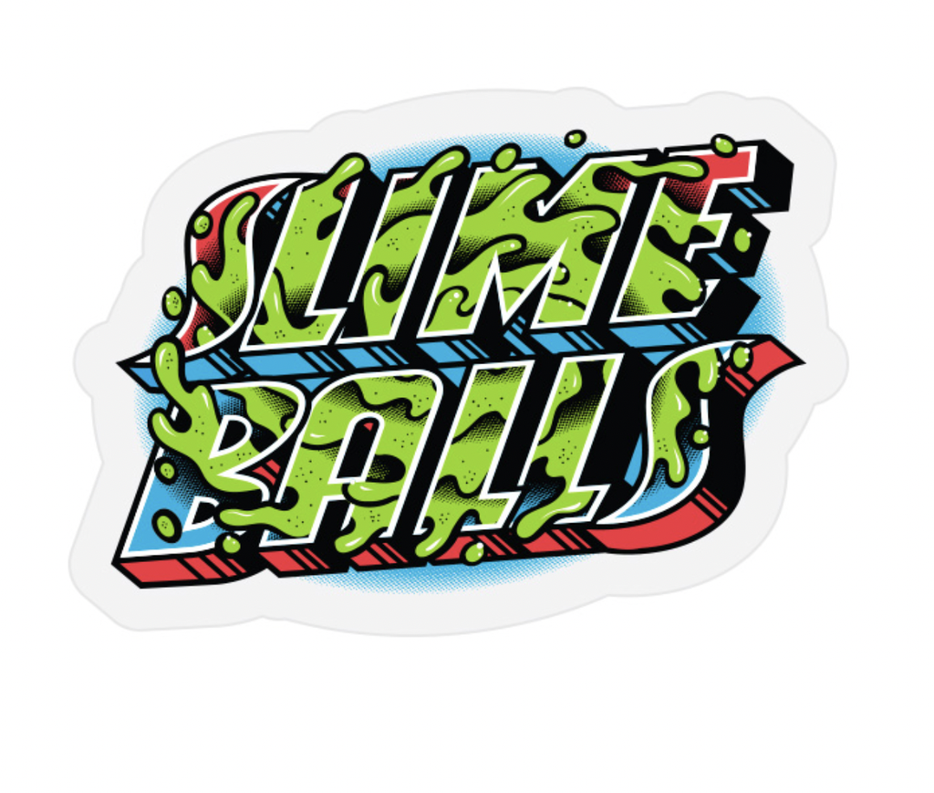 SLIME BALLS STICKERS GREETINGS FROM SB 3.5in