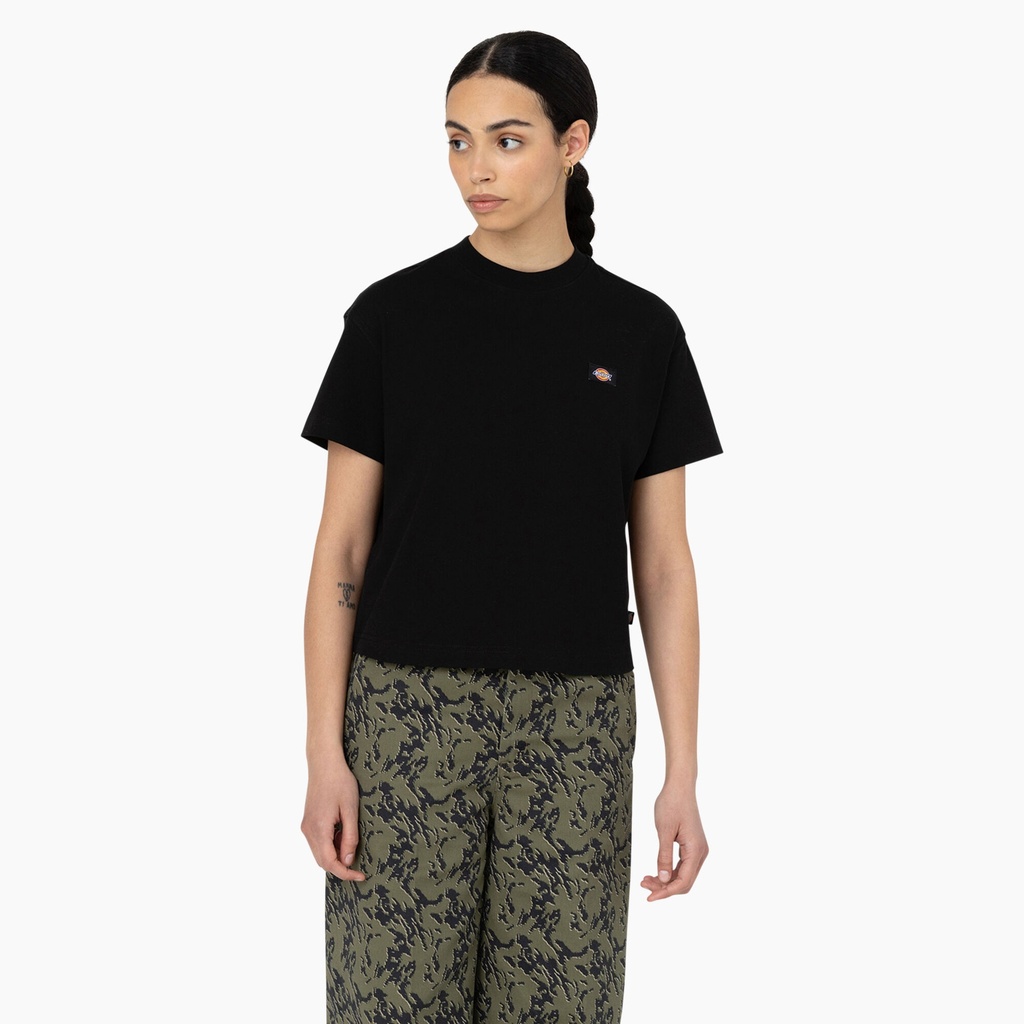 T-Shirt Dickies Oakport Cropped pour Femme - Noir
