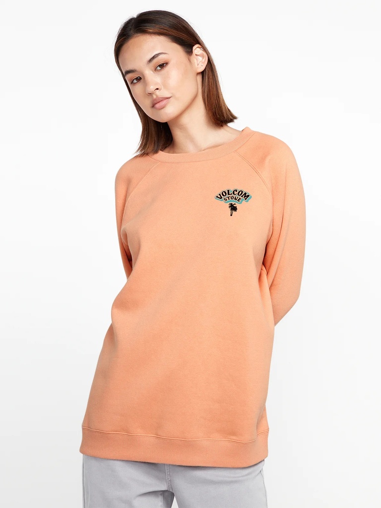 CHANDAIL À MANCHE LONGUE VOLCOM STONE MAGIC BOYFRIEND CREW - CLAY