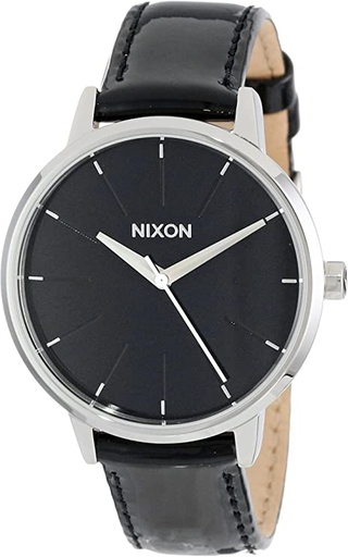 Nixon Kensington Leather Watch - Black Patent