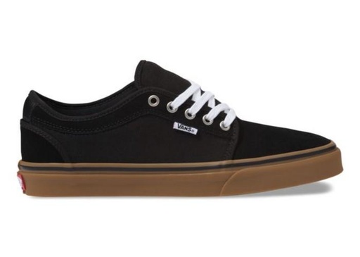 VANS SKATE CHUKKA LOW SHOES - BLACK/BLACK/GUM