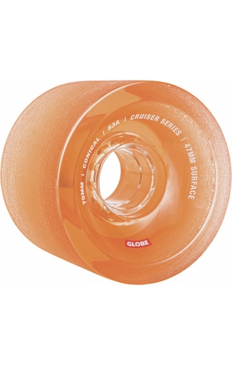 GLOBE CONICAL CRUISER WHEELS CLEAR AMBER 70mm 83A