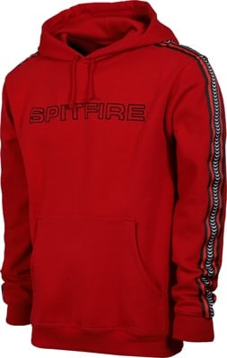 SPITFIRE HOODIE CLASSIC 87 SWIRL STRIPE HOOD - RED
