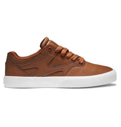 DC SKATE SHOES KALIS VULC - LEATHER BROWN 