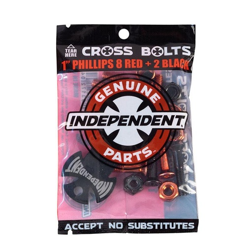 INDEPENDENT HARDWARE W/TOOL 1in BLK/RED