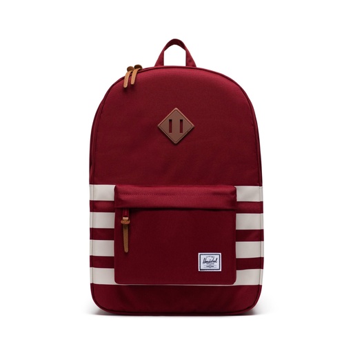HERSCHEL BACKPACK HERITAGE 600D - RHUBARB/BIRCH STRIPE
