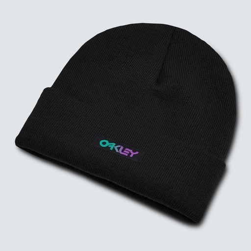 TUQUE OAKLEY B1B GRADIENT PATCH BEANIE - BLACKOUT