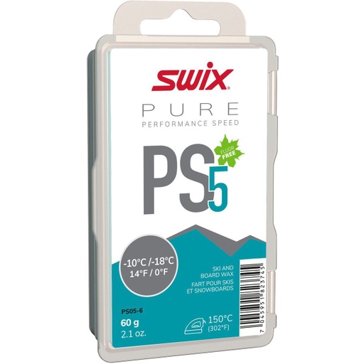 Cire Swix PS5 Turquoise, -10°C/-18°C, 60g