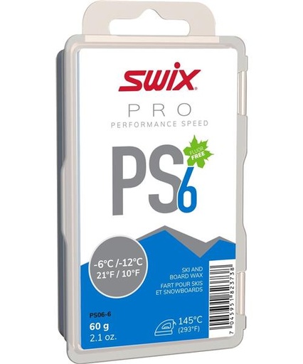 Cire Swix PS6 Blue, -6°C/-12°C, 60g