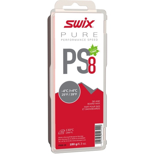 Cire Swix PS8 Red -4°C/+4°C 180g