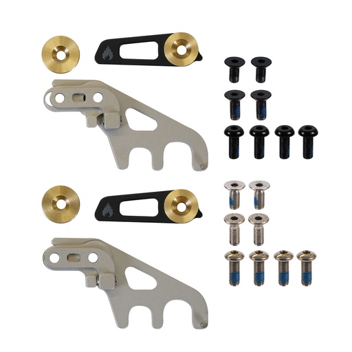 PIÈCES SPARK R&D CROSSBAR CLIPS TOP-MOUNT - NOIR/METAL