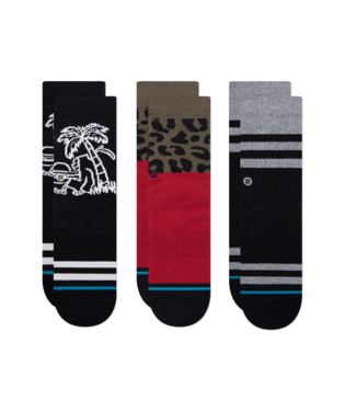 STANCE SOCKS MID CUSHION KIDS 3 PACK - L8R SUMMER
