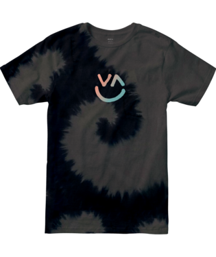 RVCA BOYS VA SMILE TEE - BLACK TIE DYE