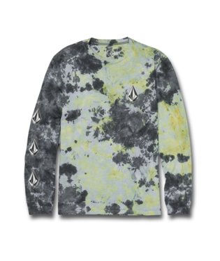 LONG SLEEVE T-SHIRT VOLCOM ICONIC DYE - LIME TIE DYE