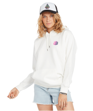 VOLCOM STAR SHIELD BOYFRIEND HOODIE - STAR WHITE