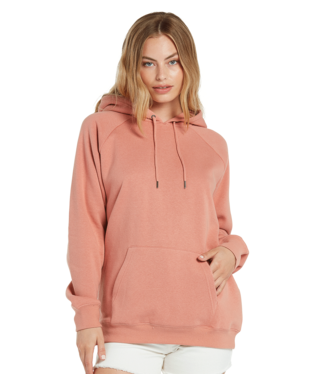 VOLCOM TRULY STOKED BOYFRIEND PULL OVER HOODIE - LIGHT MAUVE