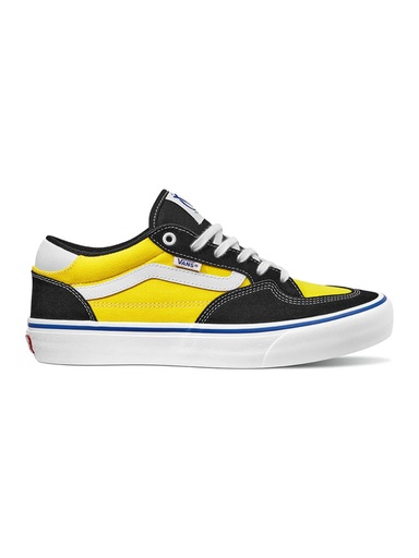 VANS ROWAN SKATE SHOES - BLACK/BLAZING YELLOW