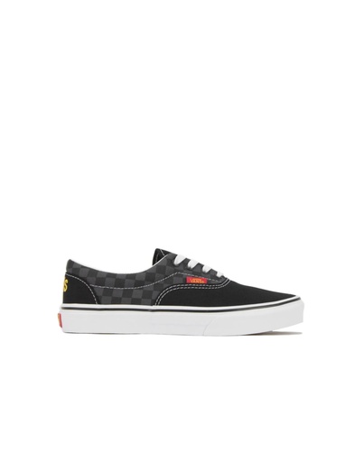 VANS ERA JUNIOR SHOES - (FLAME LOGO REPEAT) BLACK