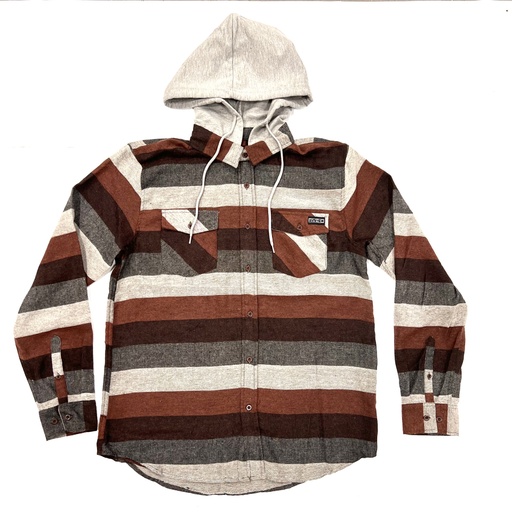 Chemise 5-0 Flannel Capuche Wood - Burgandy