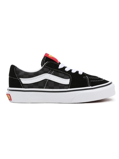 VANS KIDS SK8-LOW SHOES - CHEKERBOARD/BLACK TONAL
