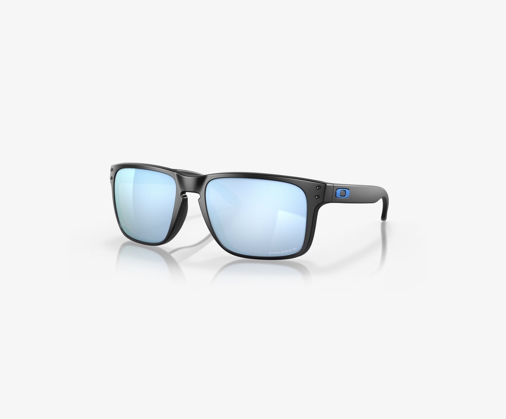 OAKLEY HOLBROOK XL SUNGLASSES MATTE BLACK W/ PRIZM DEEP WATER POLARIZED