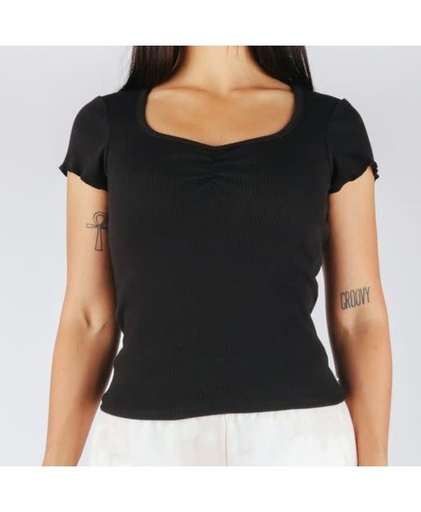 VANS WOMEN'S LYDIA TOP - BLACK