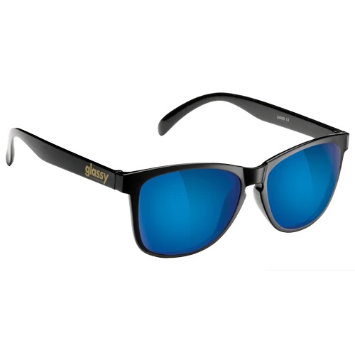 LUNETTE GLASSY DERIC POLARIZED - BLACK/BLUE MIRROR