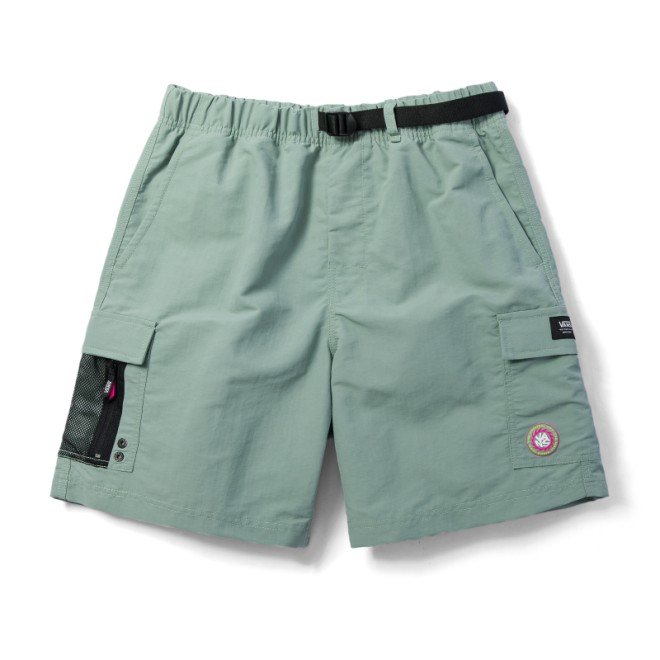 SHORT VANS CAMP LOOSE NYLON - GREEN MILIEU