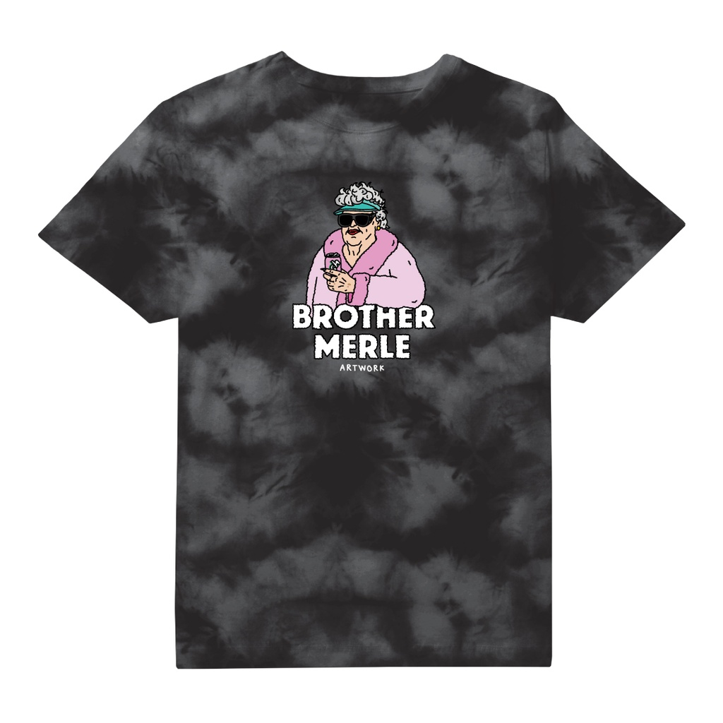 T-SHIRT BROTHER MERLE GRANDMA - NOIR TIE DYE