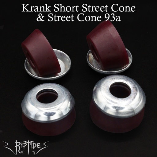 BUSHING RIPTIDE KRANK SHORT STREET CONE & STREET CONE 4 PACK 93A - WINE RED
