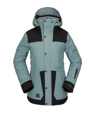 VOLCOM WOMEN'S ELL INSULATED GORE-TEX JACKET - GREEN ASH