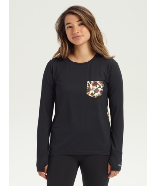 BURTON WOMEN'S ROADIE  BASE LAYER TECH - TRUE BLACK
