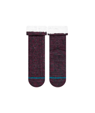 STANCE SOCKS LIGHT HEAVY CUSHION HABITAT SLIPPER - BURGUNDY 