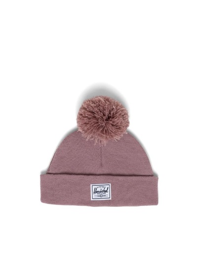 HERSCHEL BEANIE POM BABY 6-18 MONTHS - ASH ROSE