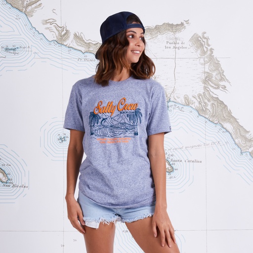 SALTY CREW WOMEN'S TROPICANA BOYFRIEND TEE - VINTAGE INDIGO
