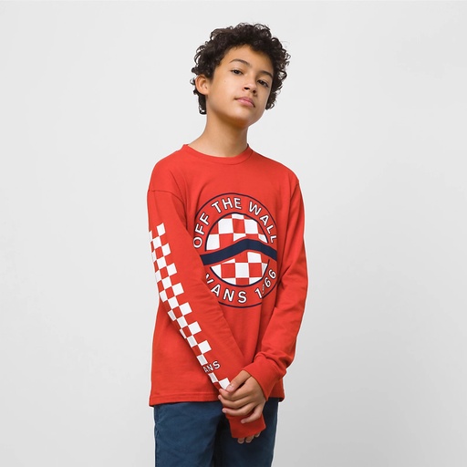 LONG SLEEVE T-SHIRT VANS JUNIOR SIDESTRIPE - MOLTEN LAVA