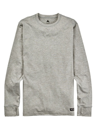 BURTON BASE LAYER MIDWEIGHT CREW - GRAY HEATHER