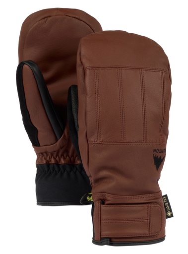 BURTON GONDY GORE-TEX LEATHER MITTENS - BROWN