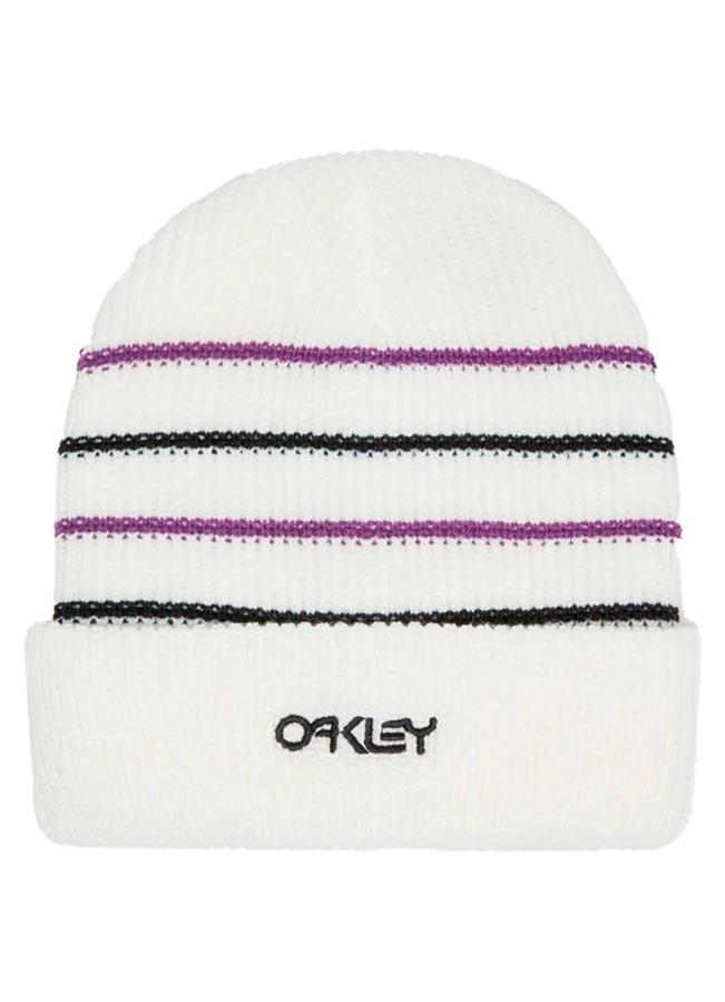 TUQUE OAKLEY B1B STRIPE BEANIE - BLANC