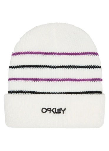 TUQUE OAKLEY B1B STRIPE BEANIE - BLANC
